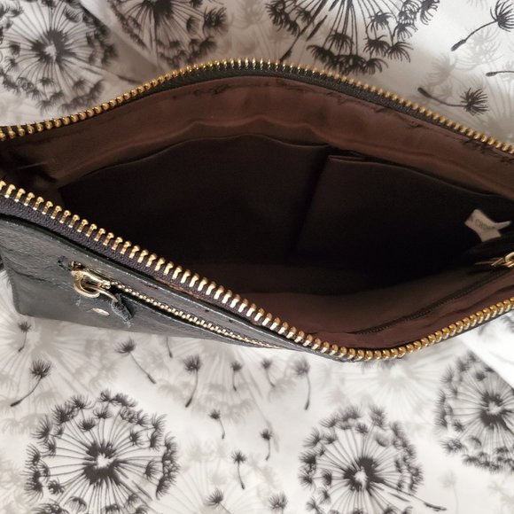 BLACK LEATHER WRISTLET NWOT - Picture 4 of 4